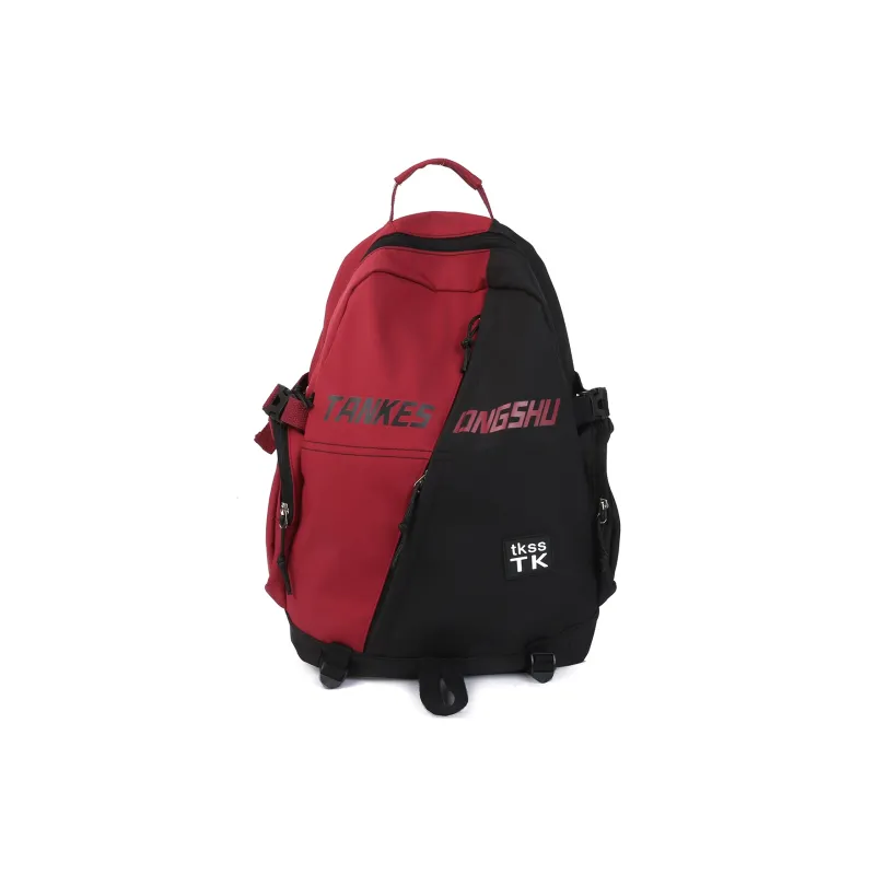 URBAN FOREST Nylon Backpack Unisex White/Red/Green/Blue-7