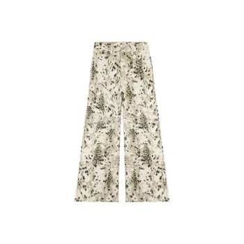 YINLEI Jeans Unisex Ecru