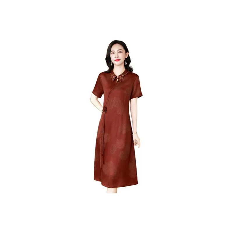 Yi Mengyuan Short Sleeved Dress Women's-0