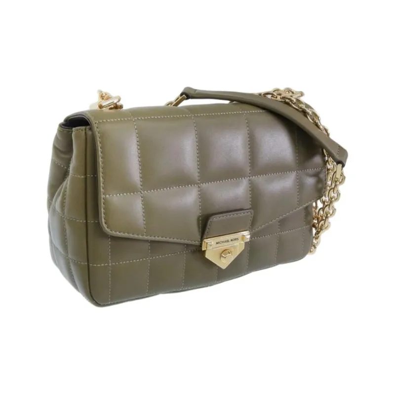 MICHAEL KORS Soho Leather Crossbody Bag, Shoulder Bag Women's Olive Green-1