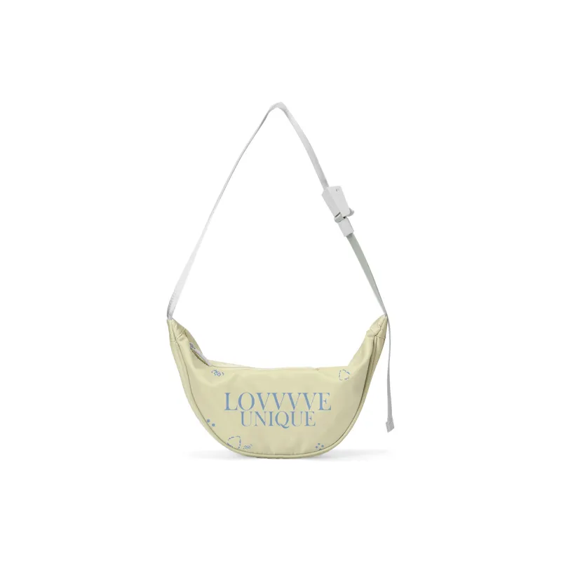 QRST Polyester Crossbody Bag, Shoulder Bag Unisex White/Apricot-6