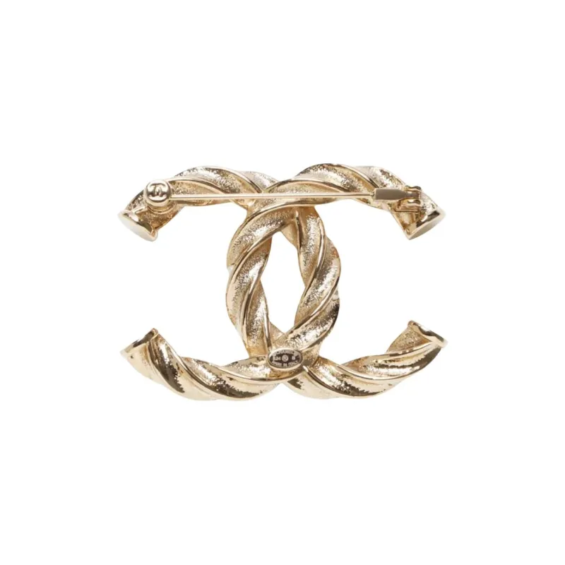 CHANEL 2024 Interlocking Cc Logo Brooch-0