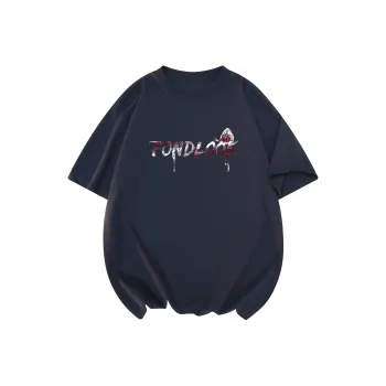 FONDLOOK T-Shirts Unisex Navy Blue