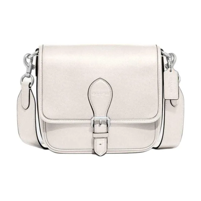 COACH Frankie Glove Tanning Shoulder Bag, Crossbody Bag Trumpets Women's White-0