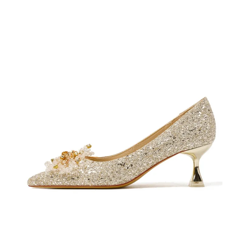 KATHRYN WILSON Slim Heel High Heels 5.5cm Women's Champagne-0