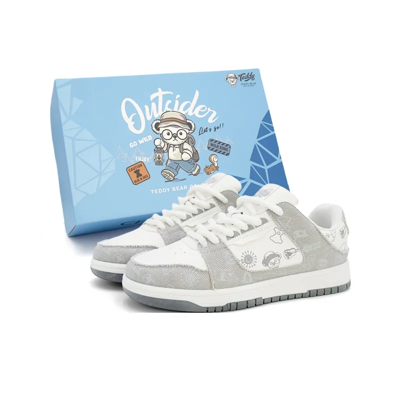 Teddy Bear Collection Low Top Skateboard Shoes Unisex-13
