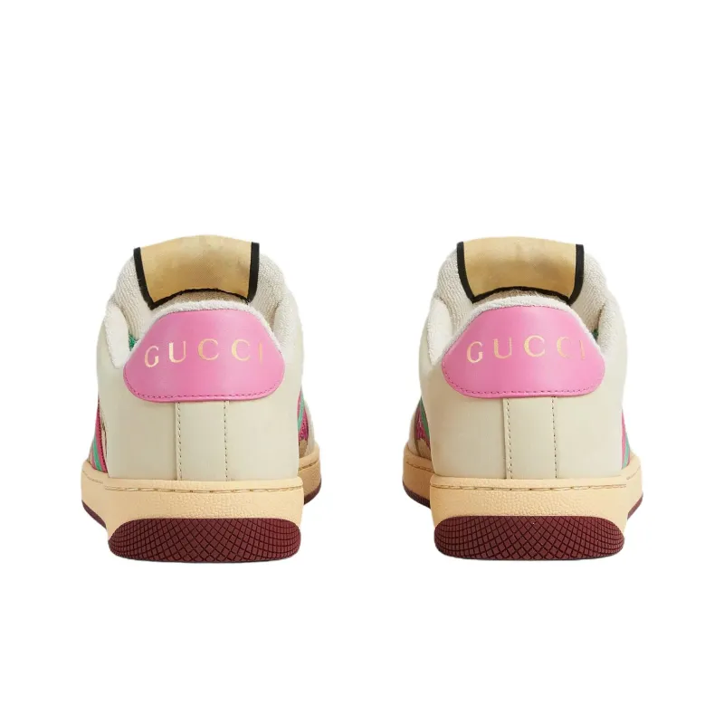GUCCI Screener Low Top Skateboard Shoes Women's White-4