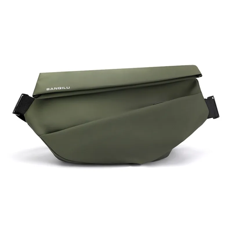 BAODIDAISHU Nylon Multifunction Crossbody Fanny Pack Sling Bag Regular Men's Black/Army Green/Gray-4