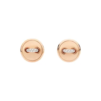 POMELLATO 18K White Gold Stud Earrings Unisex Rose Gold