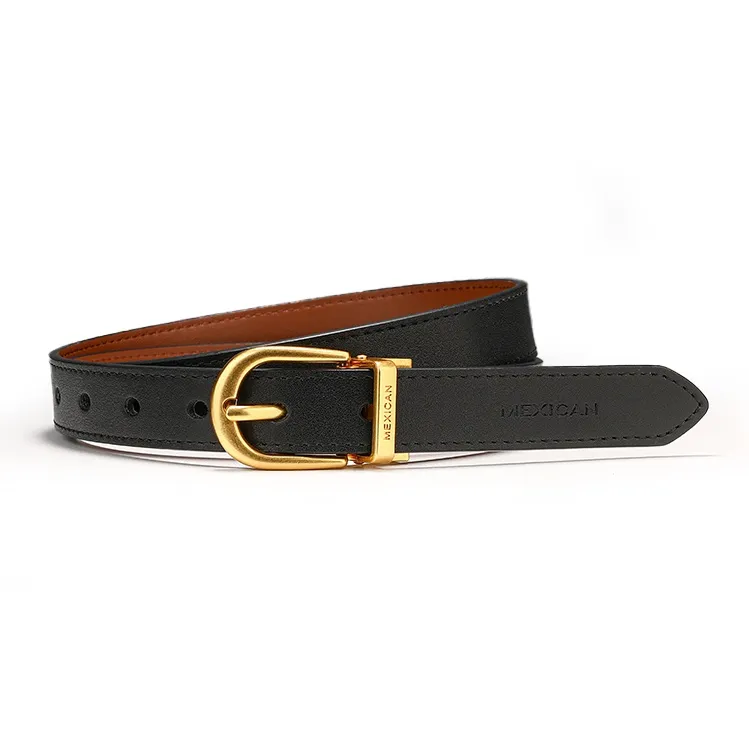 MEXICAN Split Cow Leather Belts Women's 2.4cm-0