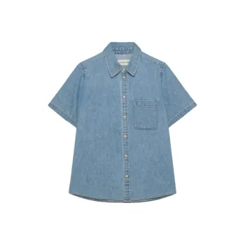 ARITZIA SS25 Denim Forum The '90s Vintage Shortsleeve Denim Shirt Women's