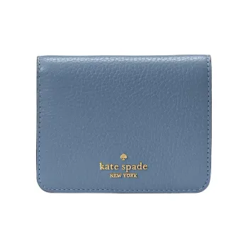 Kate Spade LENA Leather Wallet Trumpets Women's Turquoise Blue