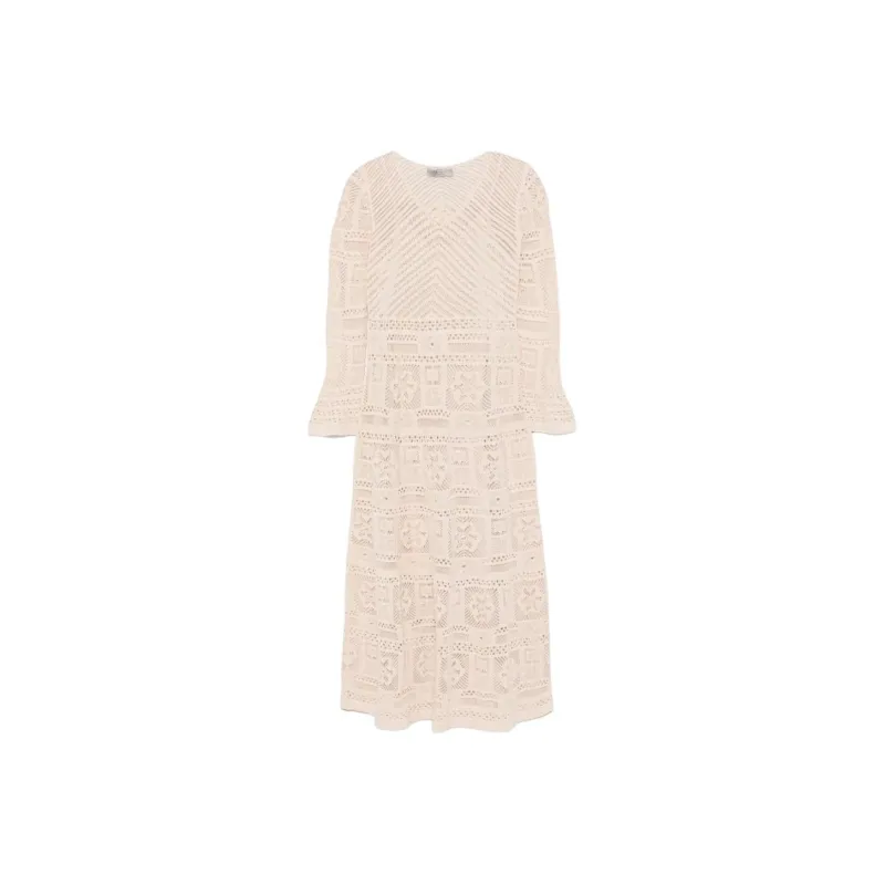 D.Exterior Patchwork Maxi Dress-0