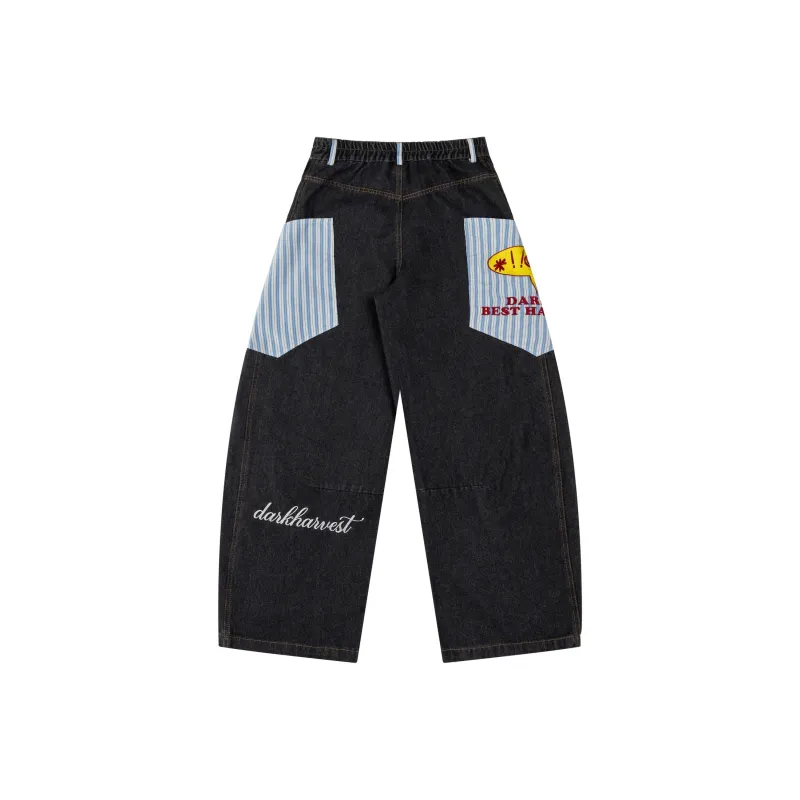 YINLEI Denim Shorts Unisex Black-1