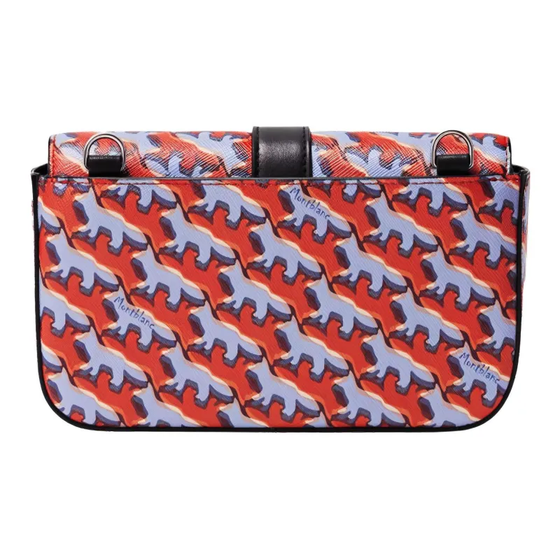 MONTBLANC MAISON KITSUNE Collaboration Leather Clutch, Crossbody Bag Regular Men's Orange-2