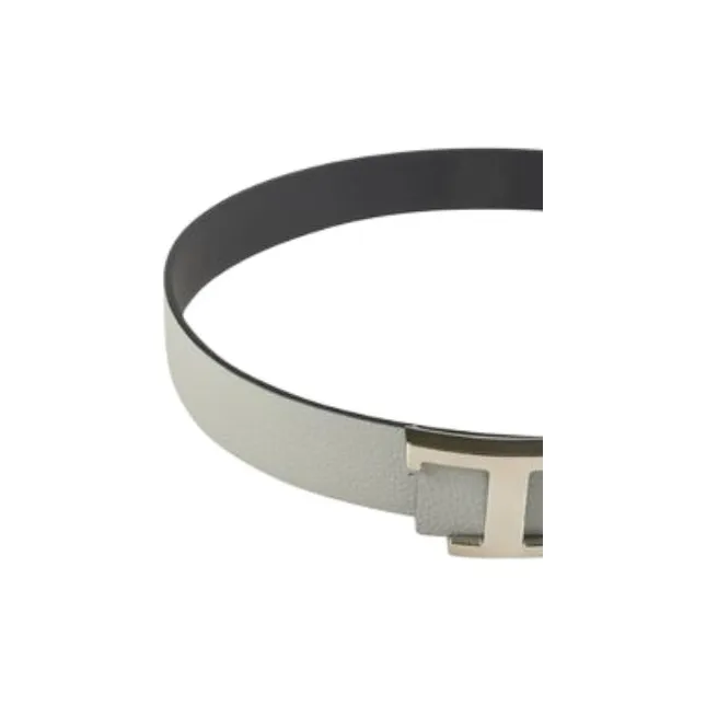 TOD'S Calfskin Leather Belts Women's Gray 2CM-1