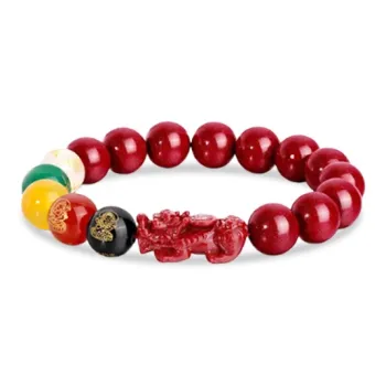 Kim Ka Fook Reconstructed Cinnabar Bracelets Unisex