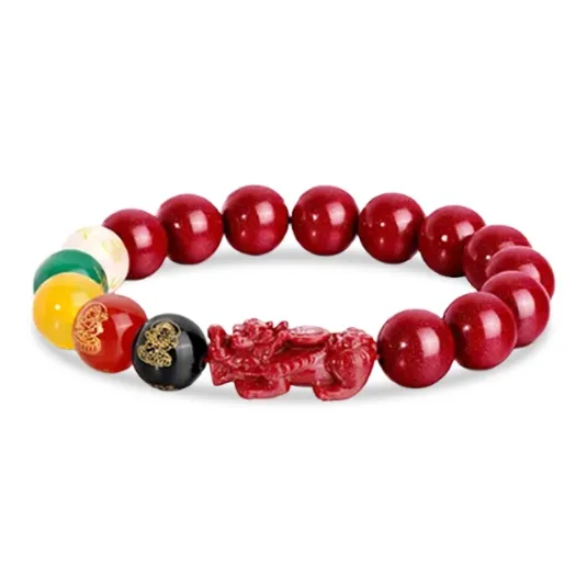 Kim Ka Fook Reconstructed Cinnabar Bracelets Unisex-0