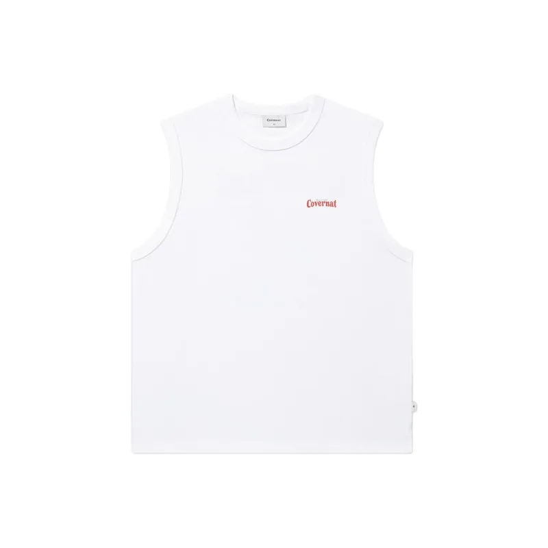 COVERNAT Tank Tops Unisex White-1