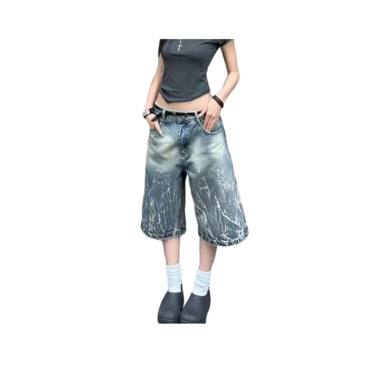 BENGEN Denim Shorts Unisex Blue-0