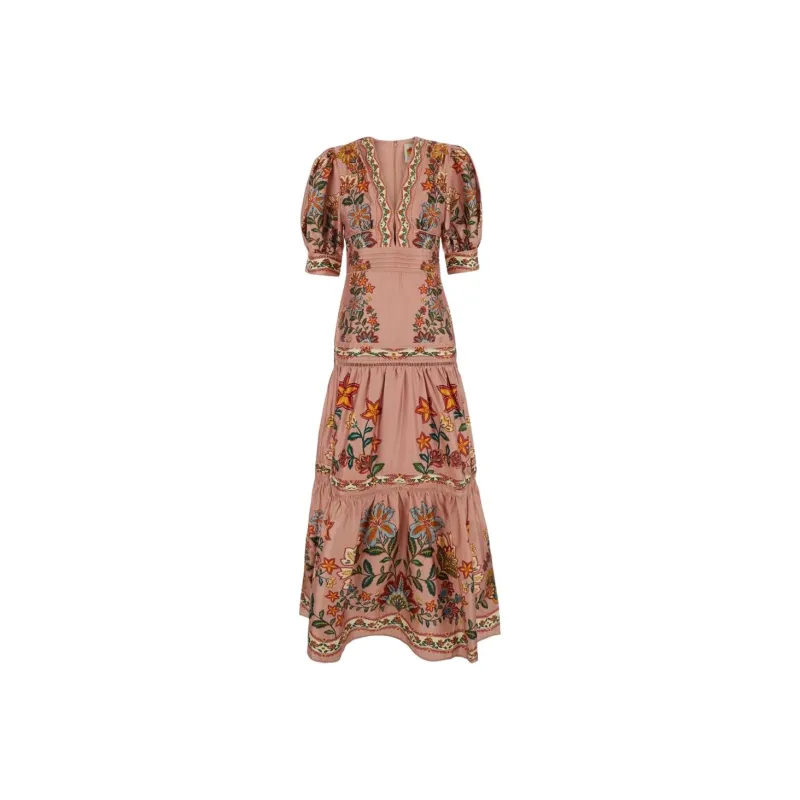 Farm Rio Short sleeve Maxi Dress-0