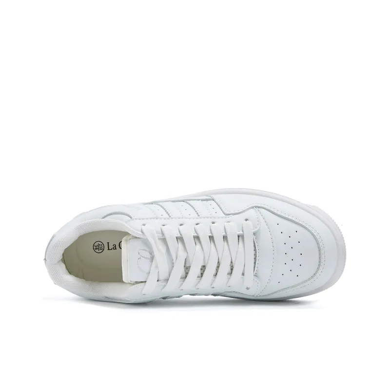 La Chapelle Abrasion Resistant Low Top Skateboard Shoes Women's Beige-3