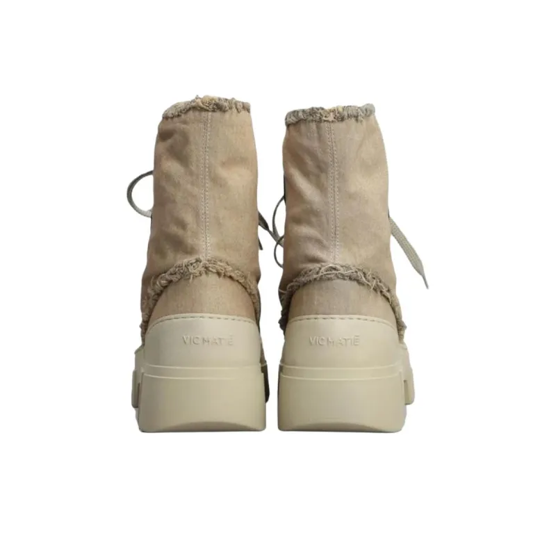 Vic Matie 305 355 Ankle Boots 5.5cm Women's Beige-3