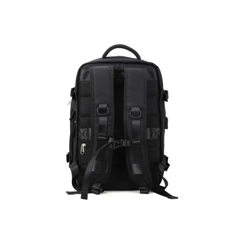 JEANSWEST Polyamide Backpack Unisex Black/Pink-2