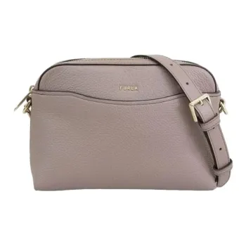 Furla Leather Crossbody Bag Regular Women's Mortar Gray
