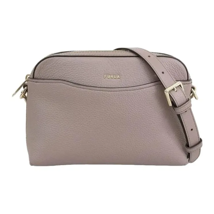Furla Leather Crossbody Bag Regular Women's Mortar Gray-0
