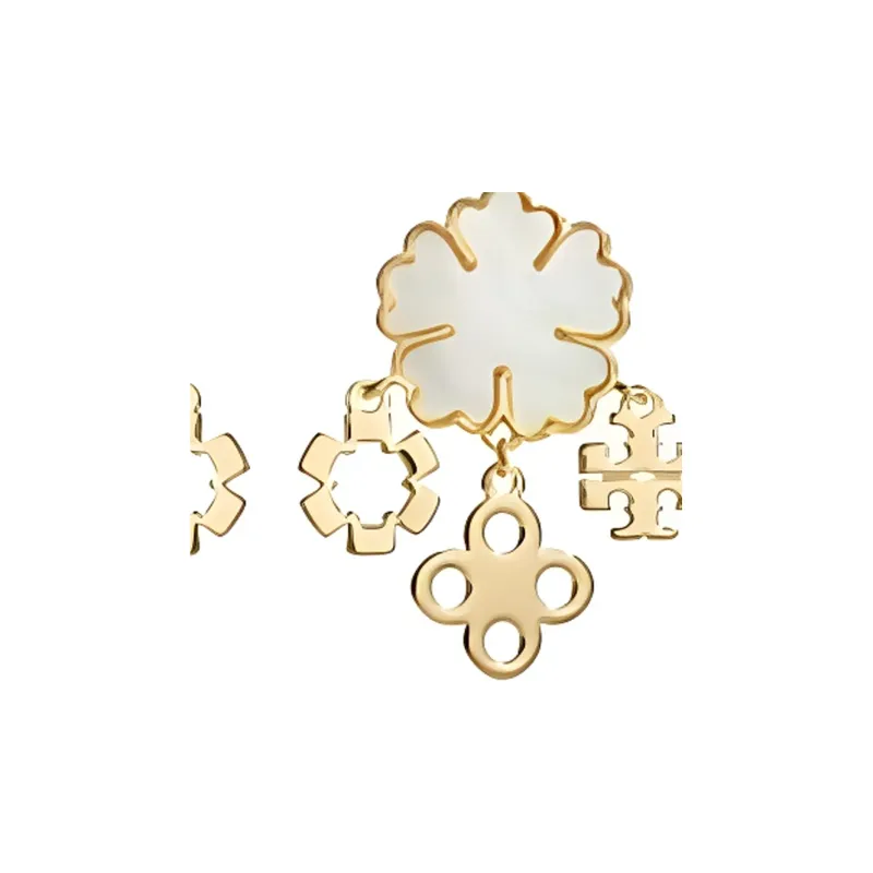 TORY BURCH Brass Earrings Unisex Gold-1