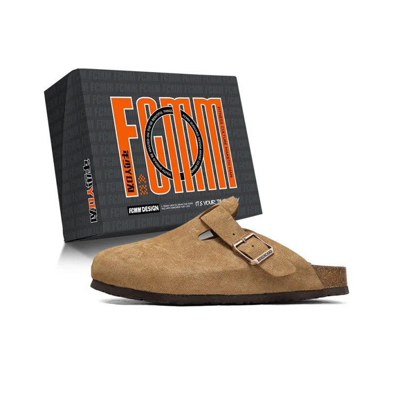 FCMM Stitching Closed Toe Slippers Unisex Box Included-5