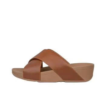 FITFLOP Rubber Sole Slip Resistant Slide Slippers Women's Brown