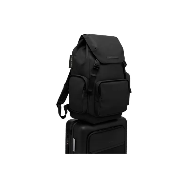 HORIZN STUDIOS Cotton Travel Backpack Unisex Black-2