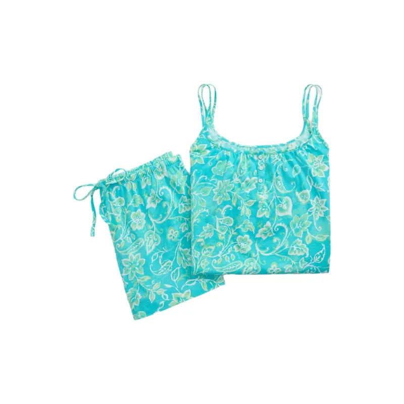 LAUREN RALPH LAUREN Pajama Set Women's Aqua Blue-4