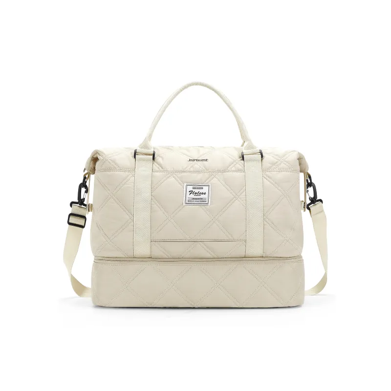 JEANSWEST Fabric Travel Bag Unisex Apricot-0