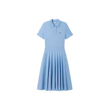 LACOSTE Short-Sleeved Dresses Women's Sky Blue