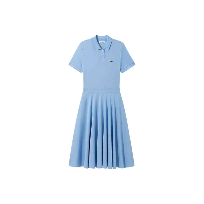 LACOSTE Short-Sleeved Dresses Women's Sky Blue-0