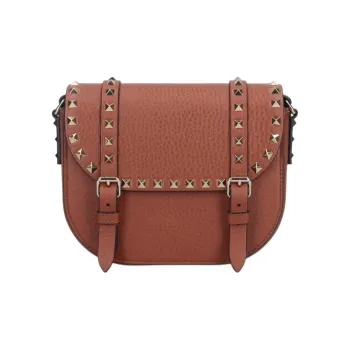 Valentino Calfskin Shoulder Bag, Crossbody Bag Women's Brown
