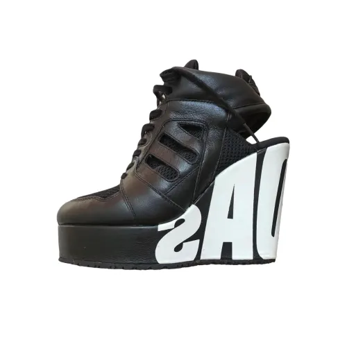 Adidas JS Streetball Platform Wedge Heel High Heels Women's Black White