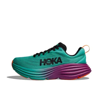 HOKA ONE ONE Bondi 8 Cushioning, Wear Resistant Low Top Casual Running Shoes Men's Green