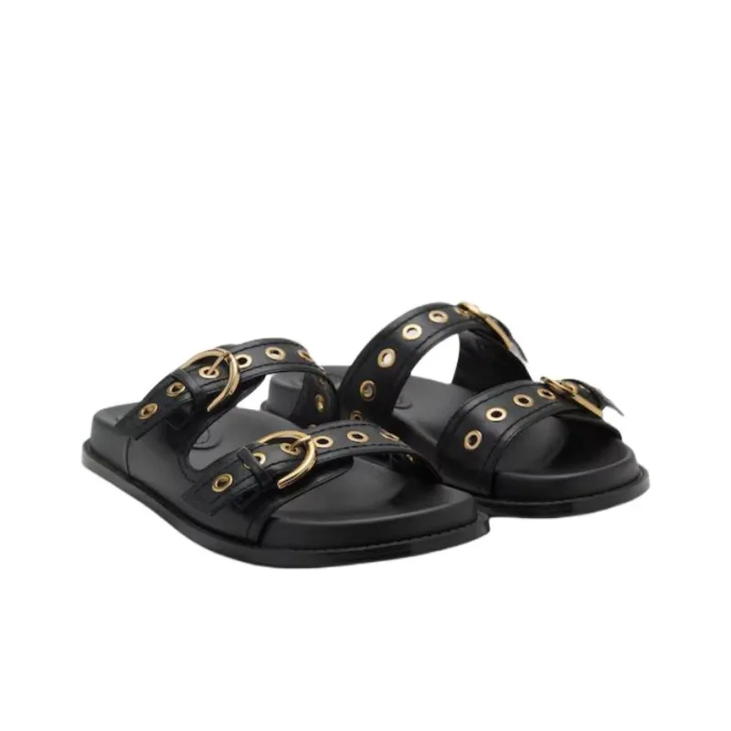 MANGO Abrasion Resistant Slide Slippers Women's Black-2
