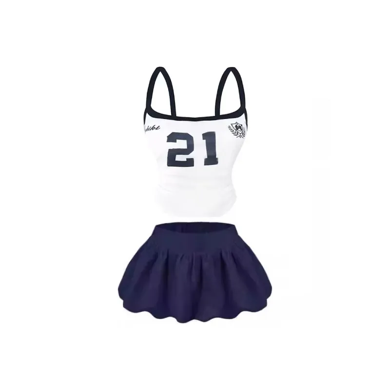 Cotton Gene Two Piece Skirt Sets Women's-0