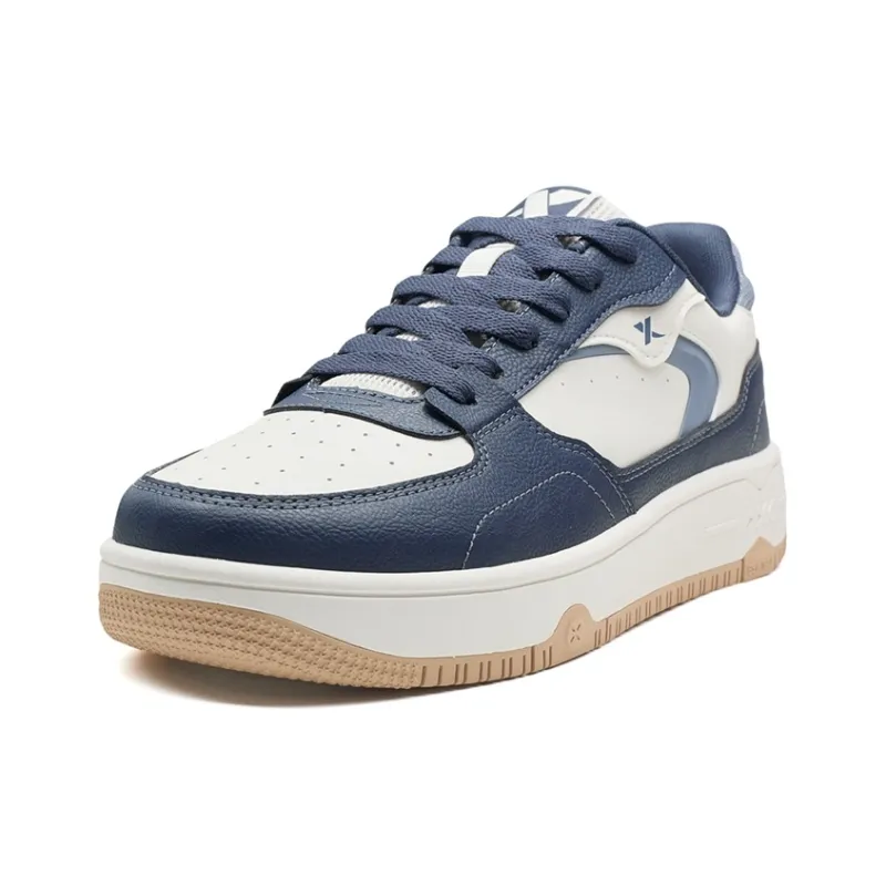 XTEP Wear resistant And Lightweight Low Top Skateboard Shoes Men's Blue White-1