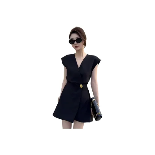 Mu Xiao Xin Jumpsuits Women's Black