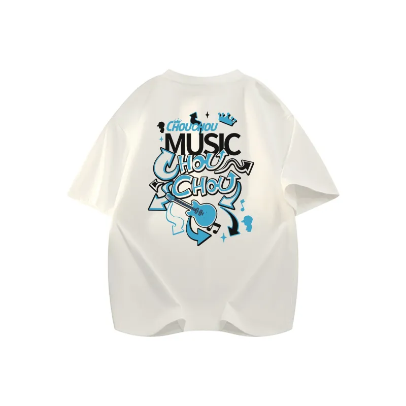 CHOUCHOUS Drop Shoulder Sleeve T Shirt Women's-12