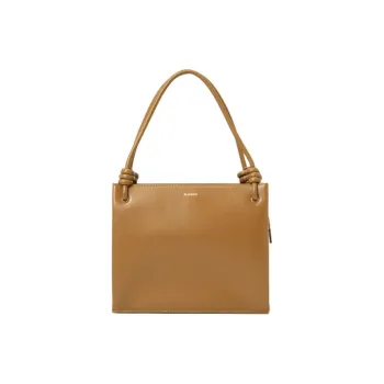 JIL SANDER Leather One Shoulder Handbag Women's Brown
