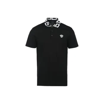 VERSACE Polo Shirts Men Black