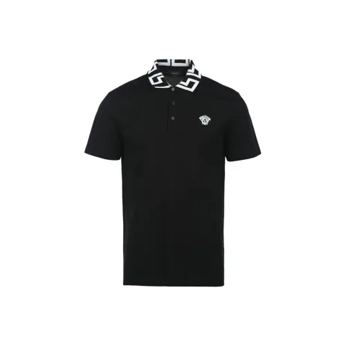 VERSACE Polo Shirts Men Black