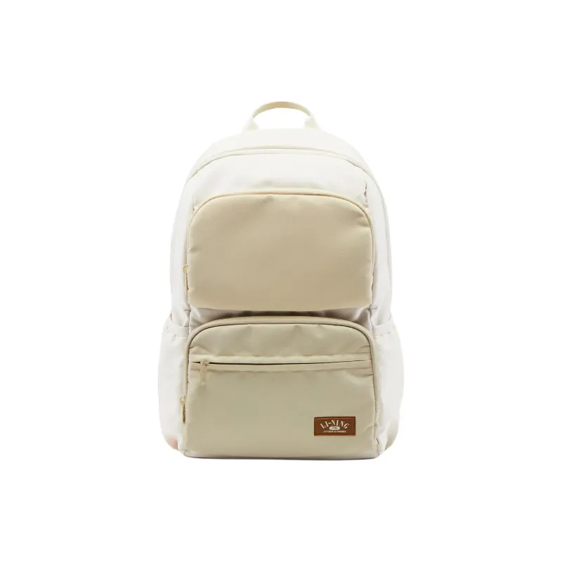 LiNing Sports Life Collection Polyester Backpack Unisex Rock White Gray Eggnog Gray-0